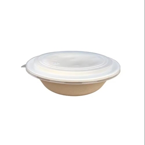 Bols en pâte de bambou biodégradable sans taxe SGP carton kraft jetable finition mate gaufrage or stratification mate à emporter - Product Image 2