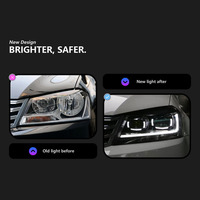 Nouvel ensemble de phares LED 12V B7 2012-2016, lentille de projecteur Bi-LED modifiée, feux de jour DRL, pièces automobiles
