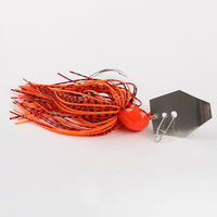 FISHINGFANS 10g 14g Chatterbait Leurre Gabarit à lames Buzz Appât Tête de poisson Chatter Appât Silicone Plinthe Leurres Bass Jigs Spinnerbait