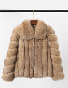 Nuovo cappotto invernale caldo bianco <span class=keywords><strong>volpe</strong></span> in vendita a righe pelliccia di <span class=keywords><strong>volpe</strong></span> di lusso soffice <span class=keywords><strong>volpe</strong></span> con giacche invernali cappotto di visone da donna - Product Image 5