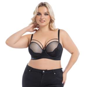 Europa all'ingrosso da donna a <span class=keywords><strong>doppia</strong></span> maglia imbottita in pizzo Push-Up <span class=keywords><strong>reggiseno</strong></span> Plus Size Sexy per il miglioramento del seno con Logo sulla tazza - Product Image 2