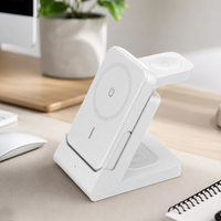 Support de charge sans fil rapide 4-en-1 détachable de haute qualité 15W avec batterie externe pour téléphones portables, montres connectées et écouteurs