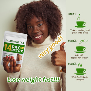 Clqq Thé amincissant bio pour le ventre 14 jours Plantes naturelles pour adultes Marque privée Déchets corporels vides - Product Image 3