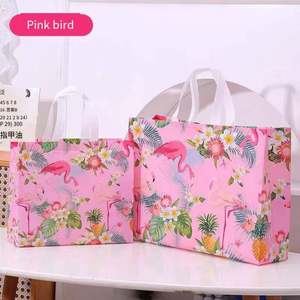 Bolsas de Compra Rosas Ecológicas Recicladas para Mujer, Bolsas No Tejidas Reutilizables - Product Image 3