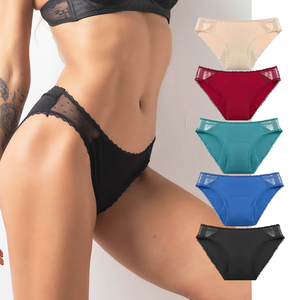 Venta <span class=keywords><strong>de</strong></span> fábrica, bragas menstruales sexis <span class=keywords><strong>de</strong></span> <span class=keywords><strong>encaje</strong></span> para mujer, Bragas Culotte Menstruelle absorbente para niñas, ropa interior femenina para el período - Product Image 1