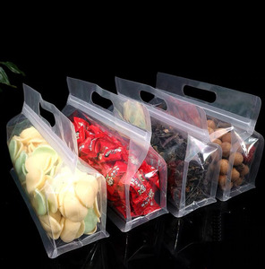 Custom Plastic Flat Bottom Zipper Pouch Food Nuts Storage Pouches Clear ZipLock Self Sealing <b>Packaging</b> <b>Bag</b> - Product Image 5