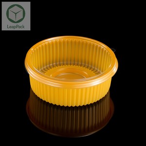 Caja de Plástico Transparente Desechable y Sellada para Empacar Pan y Productos de Panadería, Diseño de Nubes de Palabras - Product Image 1
