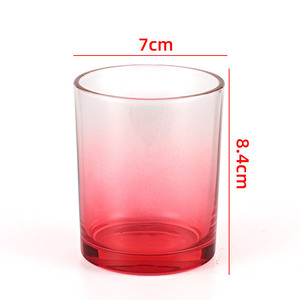 Bocaux à bougies en verre transparents, ronds, gaufrés, avec couvercle métallique coloré à vis - Product Image 3