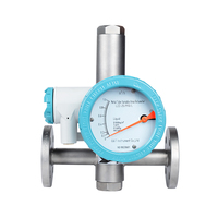 Rotámetro Horizontal con Revestimiento de PTFE SS316 Anticorrosivo, Precisión de +/-1.5%, Conexión de Brida, Rango de Medición de 0.1-5m/s