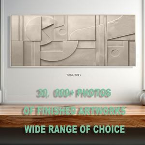 Decoración de Hotel, Arte Mural 3D Moderno y Lujoso, Tallado en Madera Abstracto, Pintura Decorativa Geométrica Hecha a Mano - Product Image 2