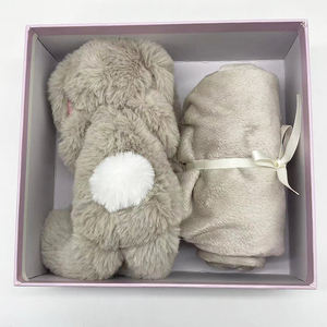 Tùy Chỉnh Bé Thoải Mái Khăn Trẻ Em Của Đồ Chơi Sang Trọng Mềm An Ninh Chăn Thoải Mái Bộ Đồ Giường <span class=keywords><strong>Bunny</strong></span> Chăn - Product Image 3