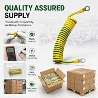Câble spiralé en PVC haute flexibilité, cordon de terre pour connexion et test électrique, cordon d'alimentation