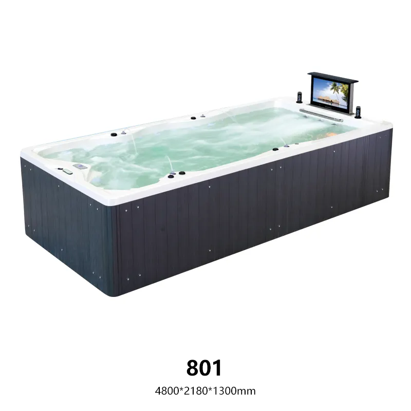 Piscine à débordement à température constante Outdoor Hotel Home acrylique smart surf piscine intégrée