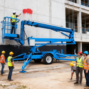 Nouveau élévateur à flèche remorquable hydraulique de 16m et 14m monté sur remorque élévateur à flèche pour travaux aériens pour les ateliers de réparation de machines - Product Image 5