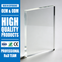 Panneaux de guidage lumineux LED en acrylique haute transparence, vitrines de remplacement, vision claire, découpe personnalisable, 100% MMA vierge