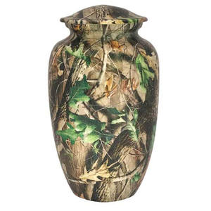 Urna Funeraria Clásica de Camuflaje para Cenizas, Urna de Aluminio de Camuflaje para Adultos, Urna Funeraria de 10.25 Pulgadas de Alto - Product Image 3