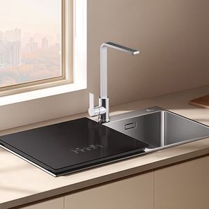 Lavavajillas doméstico sin necesidad de agacharse para lavar 100 platos ℃   Esterilización por Vapor, Lavadora de Frutas, Verduras y Mariscos de Gran Capacidad (61.5L) - Product Image 1