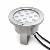 Lumière de fontaine d'eau super lumineuse RGBW écologique IP68 DMX512 en acier inoxydable pour piscine extérieure, jardin et aménagement paysager
