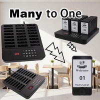 Système d'appel sans fil numérique pour restaurant avec 24 bipeurs longue portée, logo personnalisable, vibrations, bip sonore et bouton silencieux
