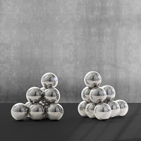Offre Spéciale creative bureau table décor accessoires de bureau organisateur main argent acier balle bookend