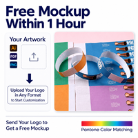 Bracelets Tyvek personnalisés, jetables, pour événements, avec logo imprimé en couleur, bracelets de sécurité pour festivals, fabricant OEM