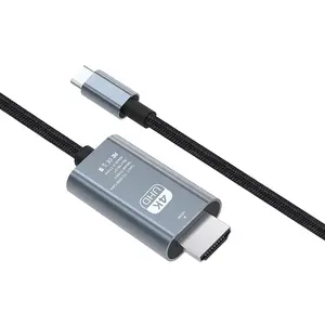 高级2m高速4K 60HZ尼龙编织USB 3.1 C型至高清电视电缆