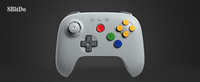 Manette de jeu rétro 8Bitdo N64 80NE16 BT pour Switch/Switch2/Android/Windows, couleur grise