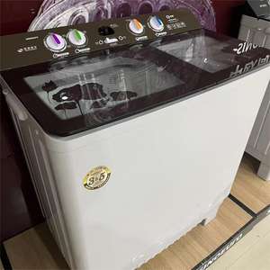 X Kunden spezifische 10-kg-Doppelwannen-Haushaltswaschanlage Elektrische halbautomat ische Maschine zum Waschen und Dehydrieren von Kunststoff gehäusen - Product Image 1