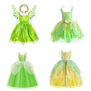 <span class=keywords><strong>Disfraz</strong></span> de Princesa Tinker Bell de Halloween, Vestido de Hada Verde con Alas de Mariposa para Bebés, Niñas, Fiestas, Disfraces de Cosplay - Product Image 4