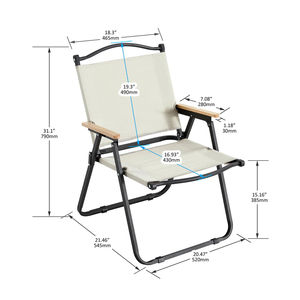 Silla Plegable de Acero Moderna y Resistente para Uso en Interiores/Exteriores, Campamentos, Picnics, Playa, Patio Trasero, Barbacoas y Fiestas - Product Image 2