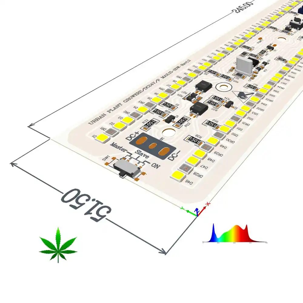 แผงวงจร PCB 100W Dob แผงวงจรไฟ LED อัจฉริยะ110V 240V แผงไฟ LED สำหรับปลูกผัก