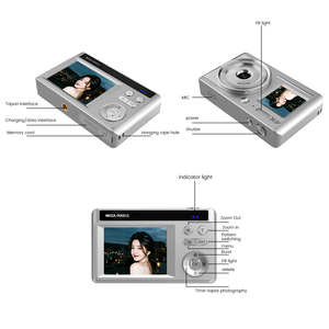 Câmera Digital Mini X70 com Tela Dupla de 2.4+1.4 polegadas, Zoom Digital 16x, 64MP CCD, Cartão SD, Ideal para Vlogs, Iniciantes e Crianças - Product Image 6