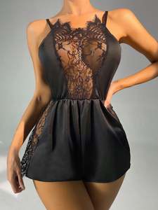 SFY3041 Nouvelle arrivée Combinaison en dentelle transparente, combinaison une pièce, lingerie pour femme transgenre, pyjama sexy révélateur pour femme mature, été - Product Image 3