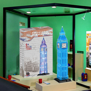 <span class=keywords><strong>Big</strong></span> Ben 1337 Bloques de construcción de cristal Versión de ensamblaje en miniatura de moda del famoso reloj - Product Image 5