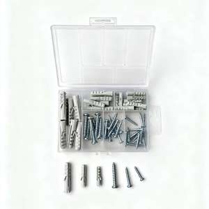 66 pièces Kit d'ancres et goujons de fixation pour cloisons sèches, plaques murales creuses et carreaux, avec goujons en nylon et <span class=keywords><strong>vis</strong></span> à percussion - Product Image 5