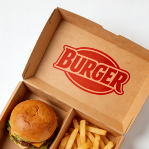 Emballage personnalisé avec logo, écologique, biodégradable, jetable, pour hamburgers de restauration rapide, carton ondulé gaufré - Product Image 4