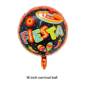 Mexico Cinco De Mayo Party Supplies Wholesale Aluminum Straw Hat <b>Foil</b> Balloons <b>Christmas</b> Halloween Graduation New Year Fiesta - Product Image 5