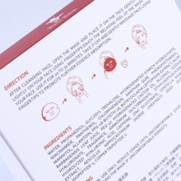 Boîte d'emballage personnalisée pour masque réparateur aux algues et raisins rouges, estampage à chaud, revêtement UV, pelliculage mat, finition blanche écologique de qualité supérieure