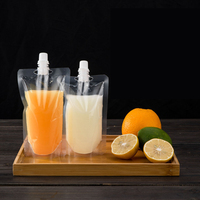 150ml 200ml Transparante sapzak met tuit, op maat bedrukt, food grade, drinkverpakking, staande zak