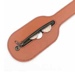 Boston leather coin purse, guitar-shaped leather wallet, personal defense <b>case</b>. - Product Image 5