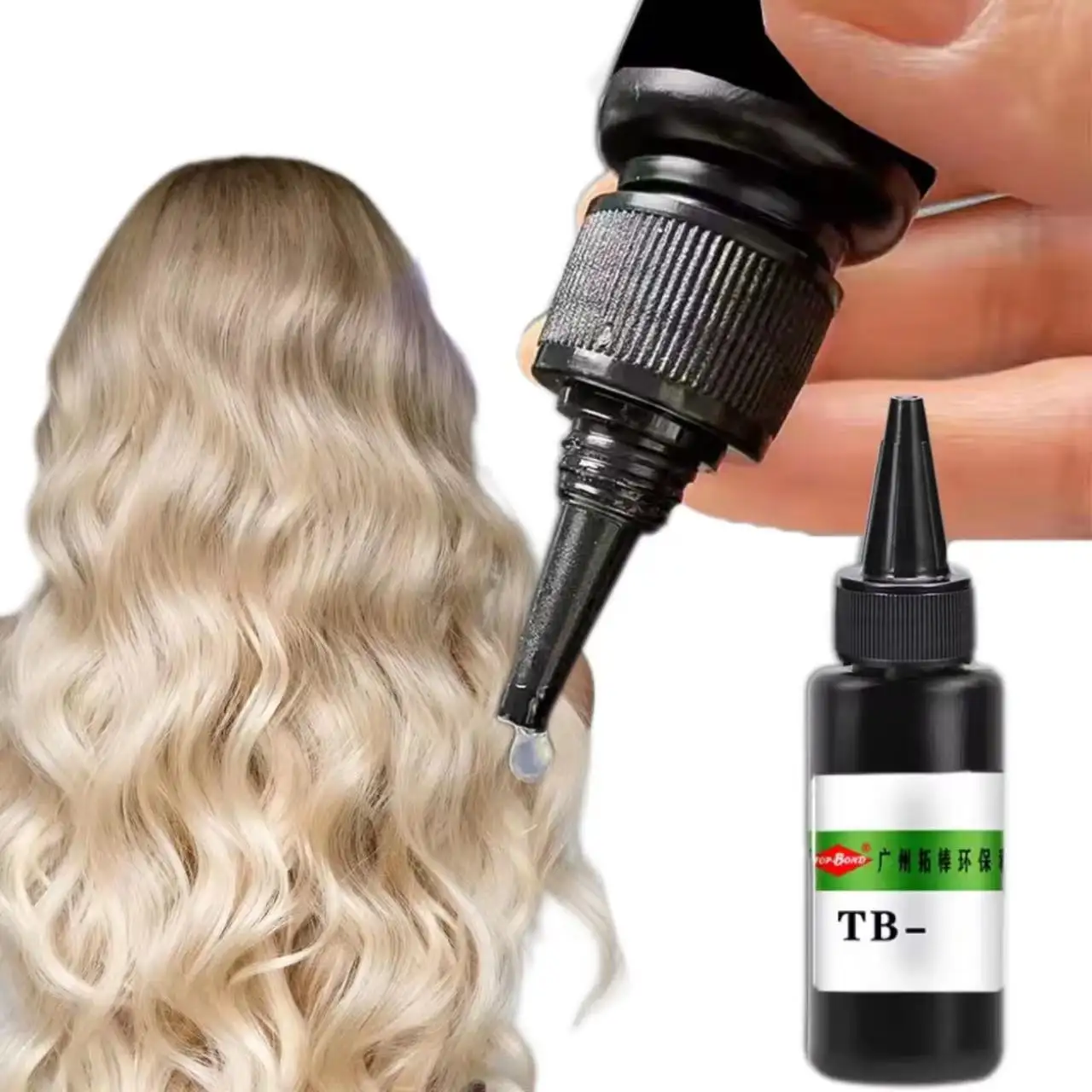 2024 Top-bond High quality high strength curing fast waterproof UV glue adhesive hair extensions