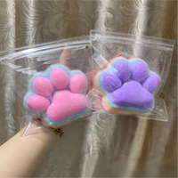 Flocking Cat Claw Pinch Toy Slow Rebound Wax Feel Decompression Plush Unisex voor kinderen vanaf 14 jaar