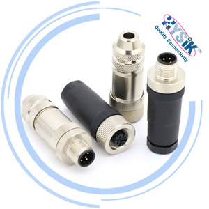 Parafuse o soquete instalável <span class=keywords><strong>4</strong></span> 5 8 do campo do conector do conector do conector do conector M12 para o cabo maioria - Product Image 1