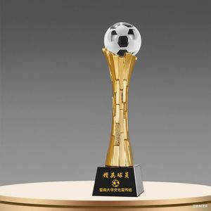 Trofeo de Fútbol Personalizado Grabado en Cristal con Diseño de Balón para Campeones de Fútbol y Eventos Deportivos - Product Image 3