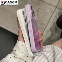 Coque de téléphone 2-en-1 à paillettes dégradées avec protection d'objectif intégrée, antichute, en TPU souple pour iPhone 13-17 Pro Max