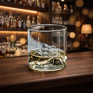 Tasses créatives de style japonais moderne, de haute qualité, écologiques, en verre, avec poignée, réutilisables, capacité 101200 ml, pour une vue panoramique sur les montagnes - Product Image 3