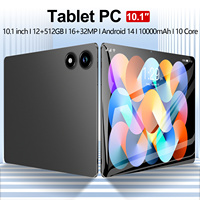 Tablet PC S7 de Diseño Superior, 12GB+512GB, 10.1 Pulgadas, 5G, Android 14, Deca Core, Batería de 10000mAh de Larga Duración, Venta al Por Mayor