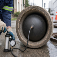 Boule de test pneumatique gonflable en caoutchouc pour l'étanchéité des conduites et les essais de pression des égouts