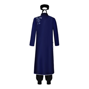 Costume d'anime complet Jujutsu Kaisen Gojo Satoru Cosplay Cheongsam bleu pour homme adulte avec cape - Product Image 2