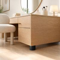 Pieds de meubles en plastique noir faciles à installer, protection anti-rayures pour sols, pour canapé, table, armoire